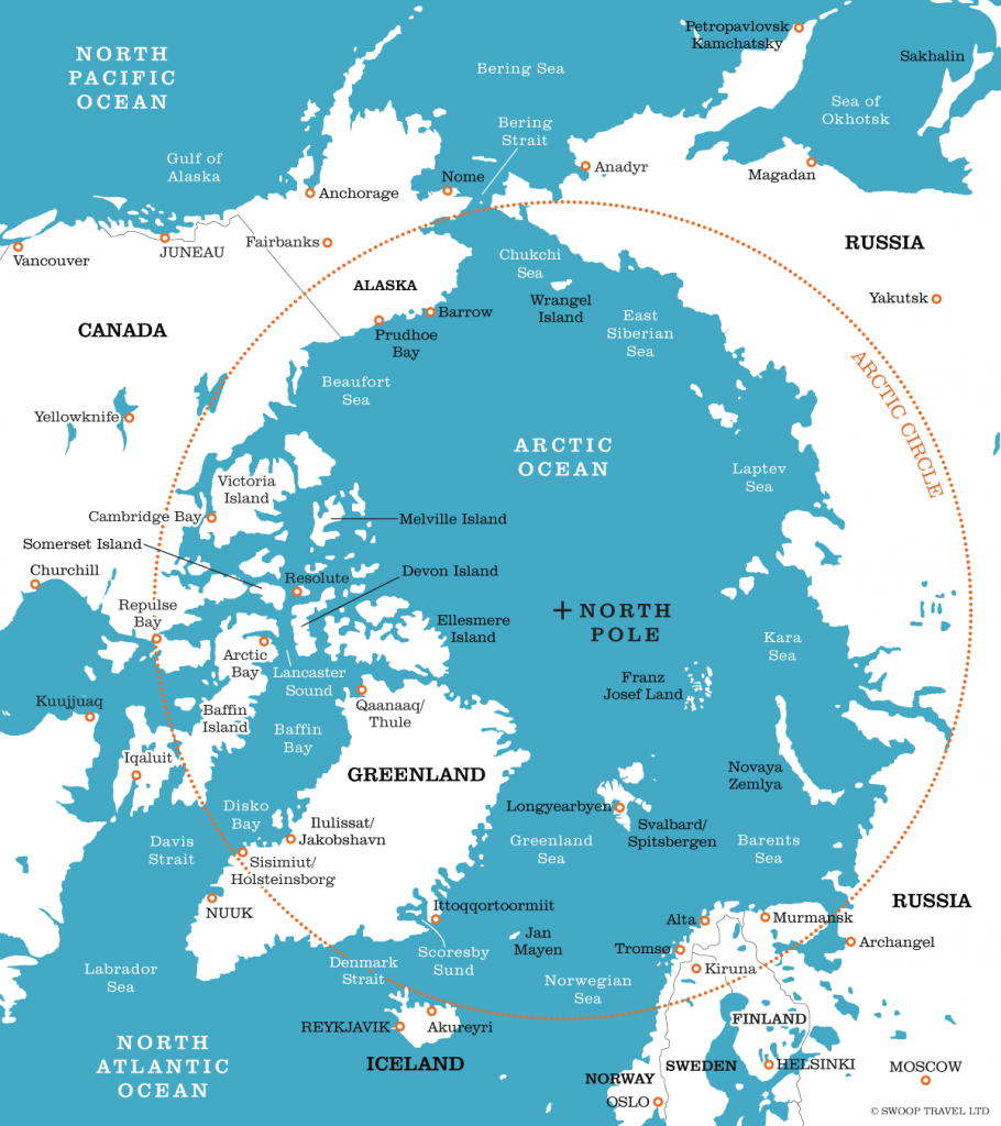 Map of the Arctic Region