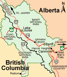 Banff National Park Map