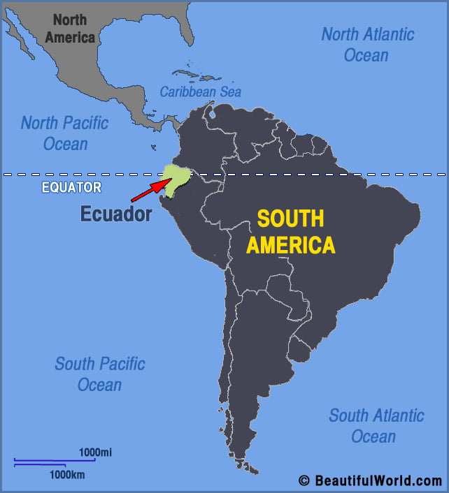 Image result for map of ecuador and south america