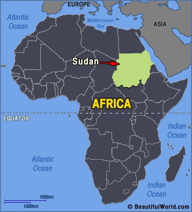 Map of Sudan - Facts & Information - Beautiful World Travel Guide